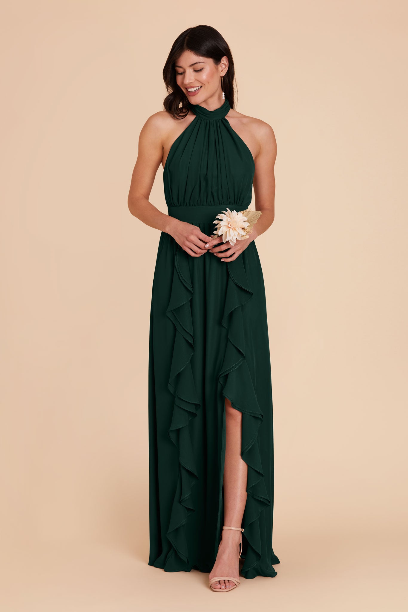 Emerald Joyce Chiffon Dress by Birdy Grey