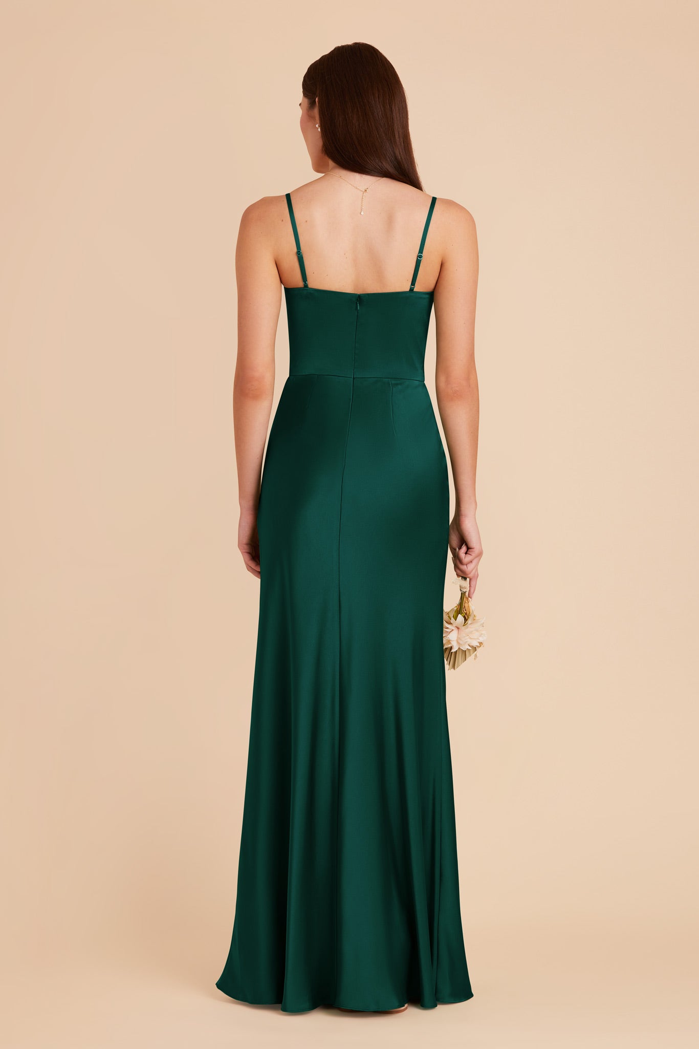 Emerald Mai Matte Satin Dress by Birdy Grey