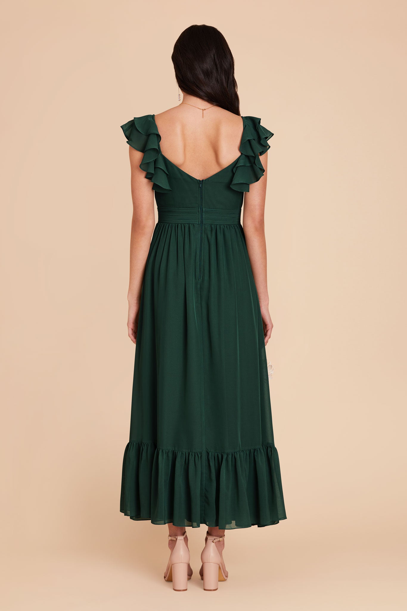 Emerald Michelle Chiffon Dress by Birdy Grey