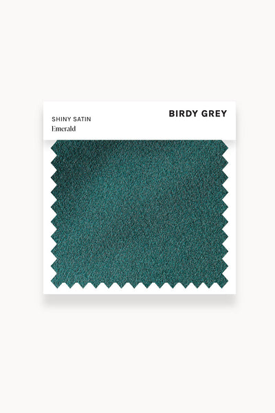 Emerald Shiny Satin Swatch by Birdy Grey