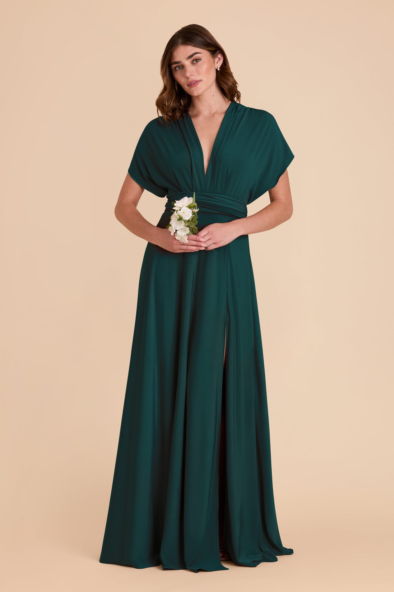 Emerald Willow Convertible Dress Luxe Knit by Birdy Grey