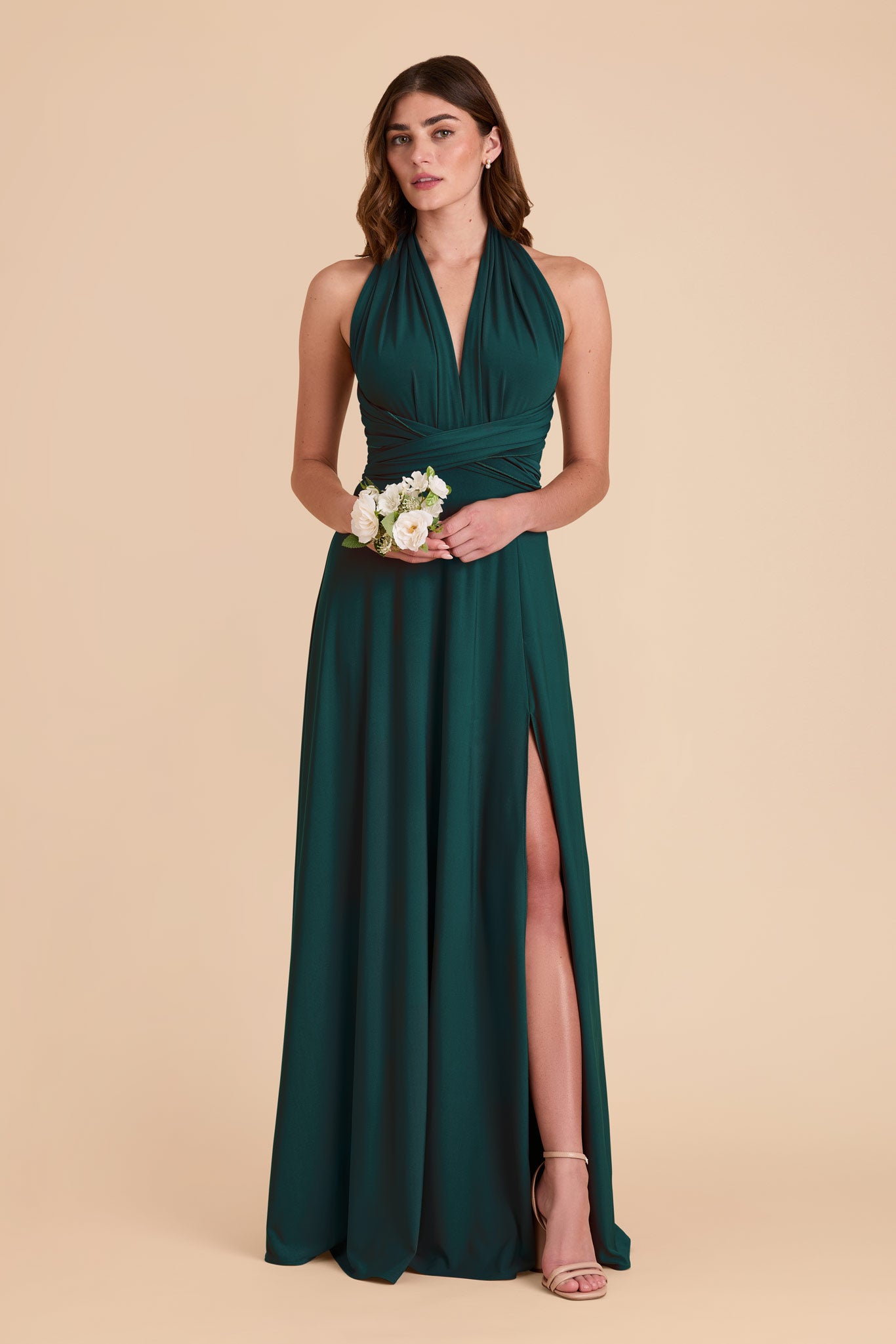 Emerald Willow Convertible Dress Luxe Knit by Birdy Grey