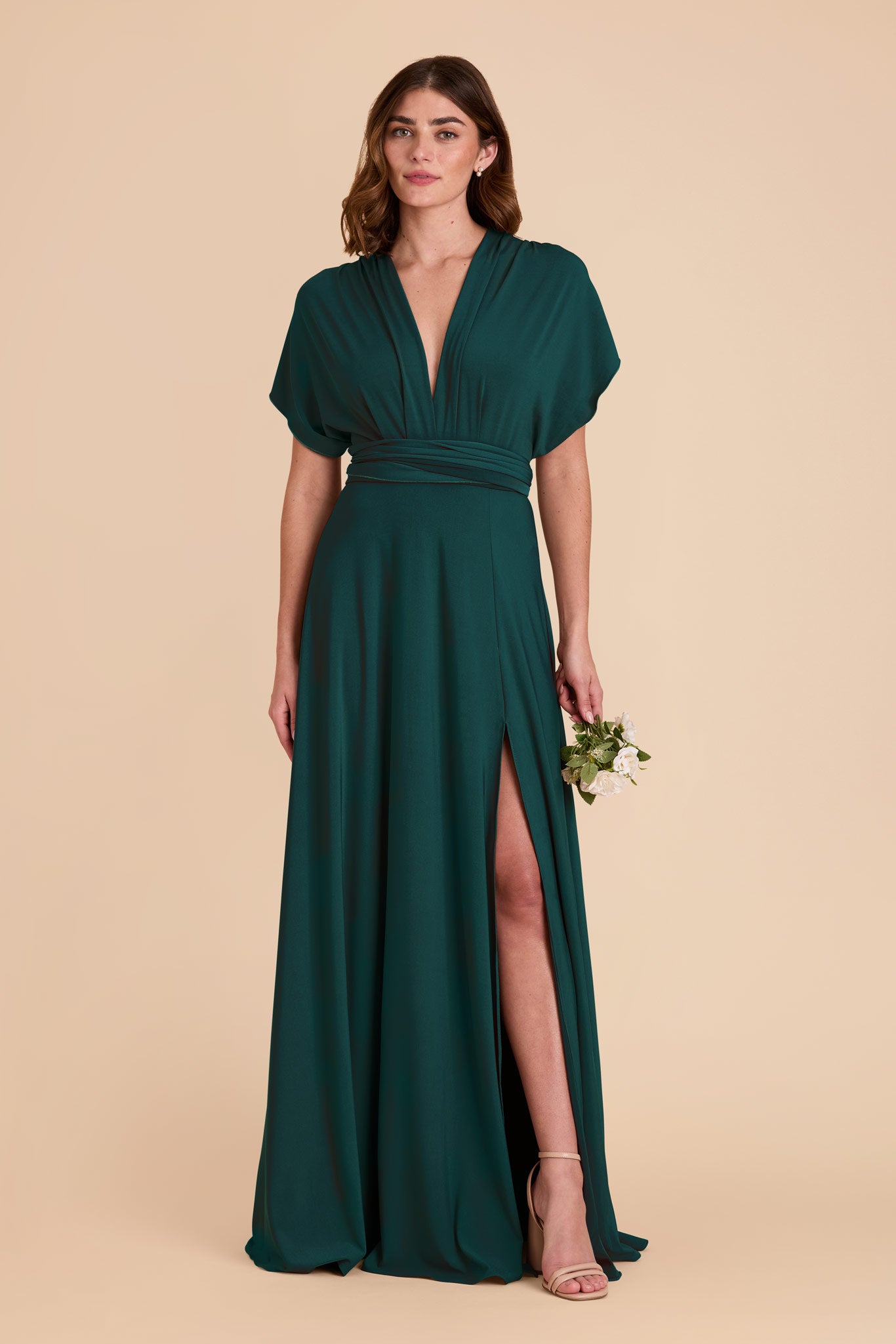 Emerald Willow Convertible Dress Luxe Knit by Birdy Grey