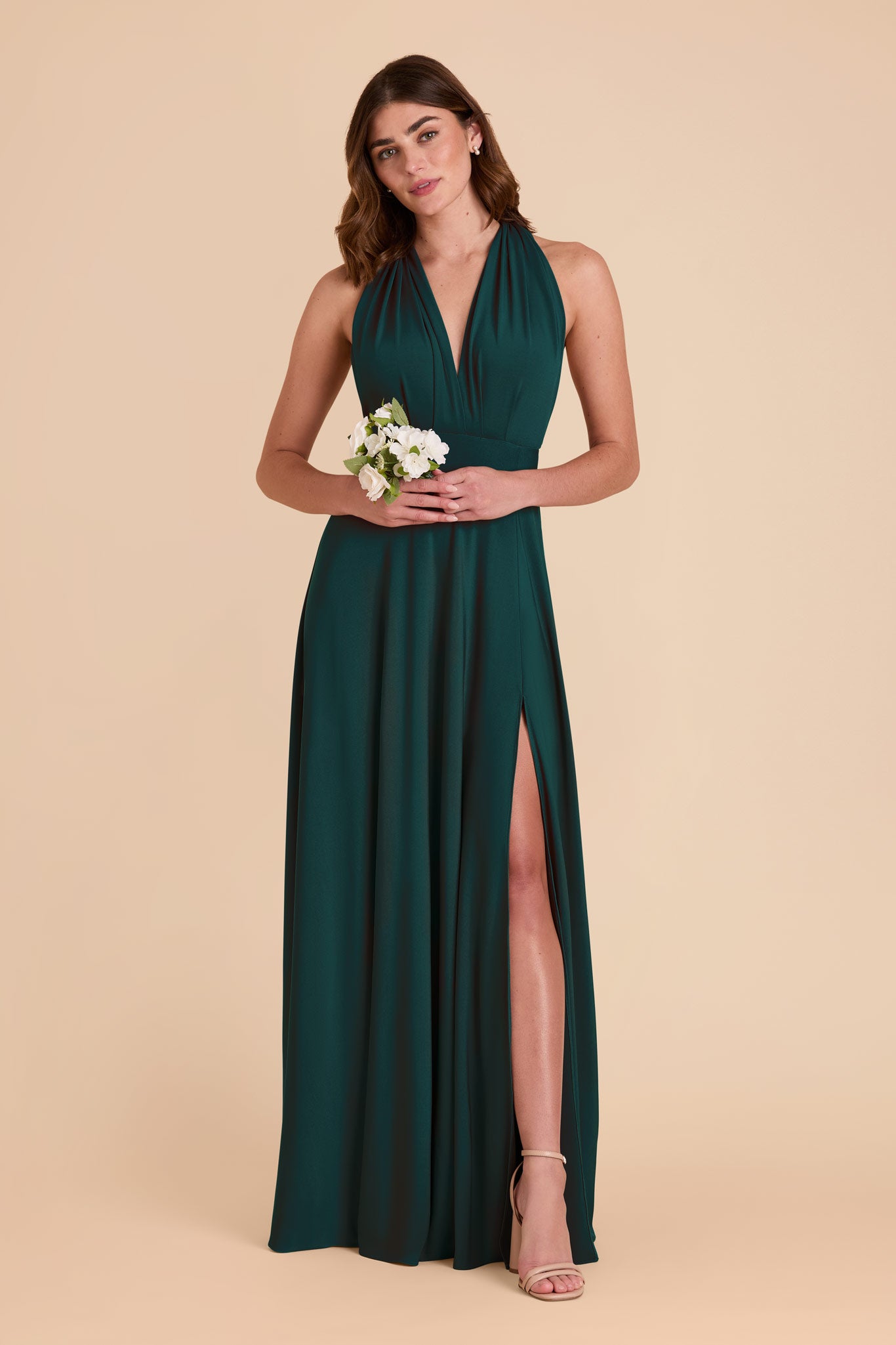 Emerald Willow Convertible Dress Luxe Knit by Birdy Grey