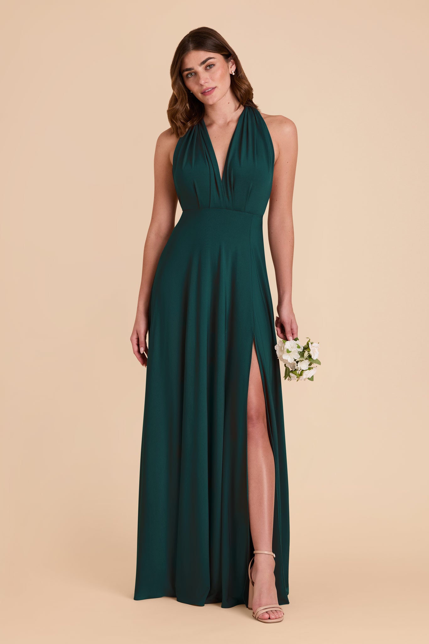 Emerald Willow Convertible Dress Luxe Knit by Birdy Grey