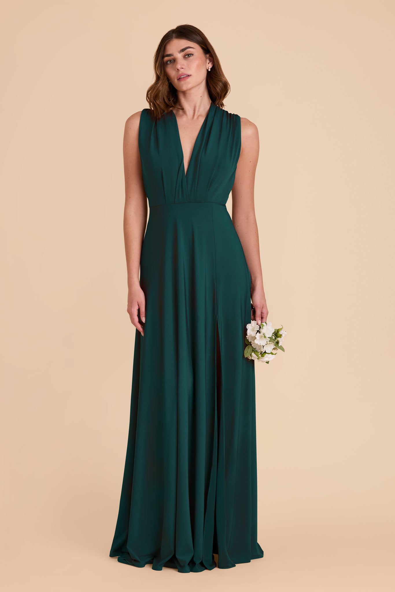 Emerald Willow Convertible Dress Luxe Knit by Birdy Grey