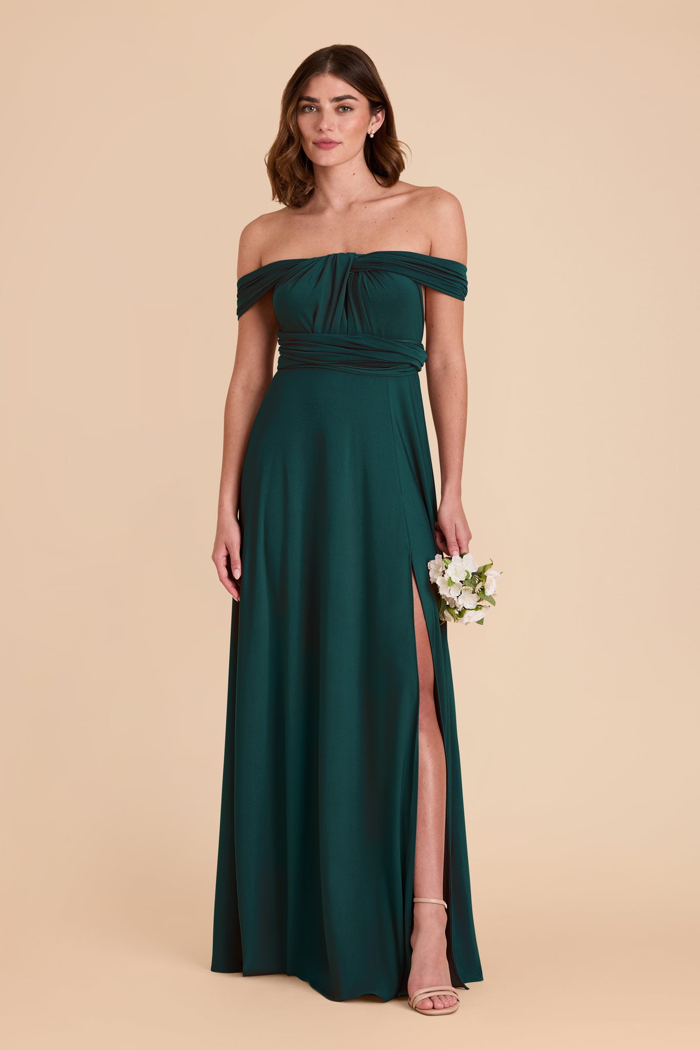 Emerald Willow Convertible Dress Luxe Knit by Birdy Grey