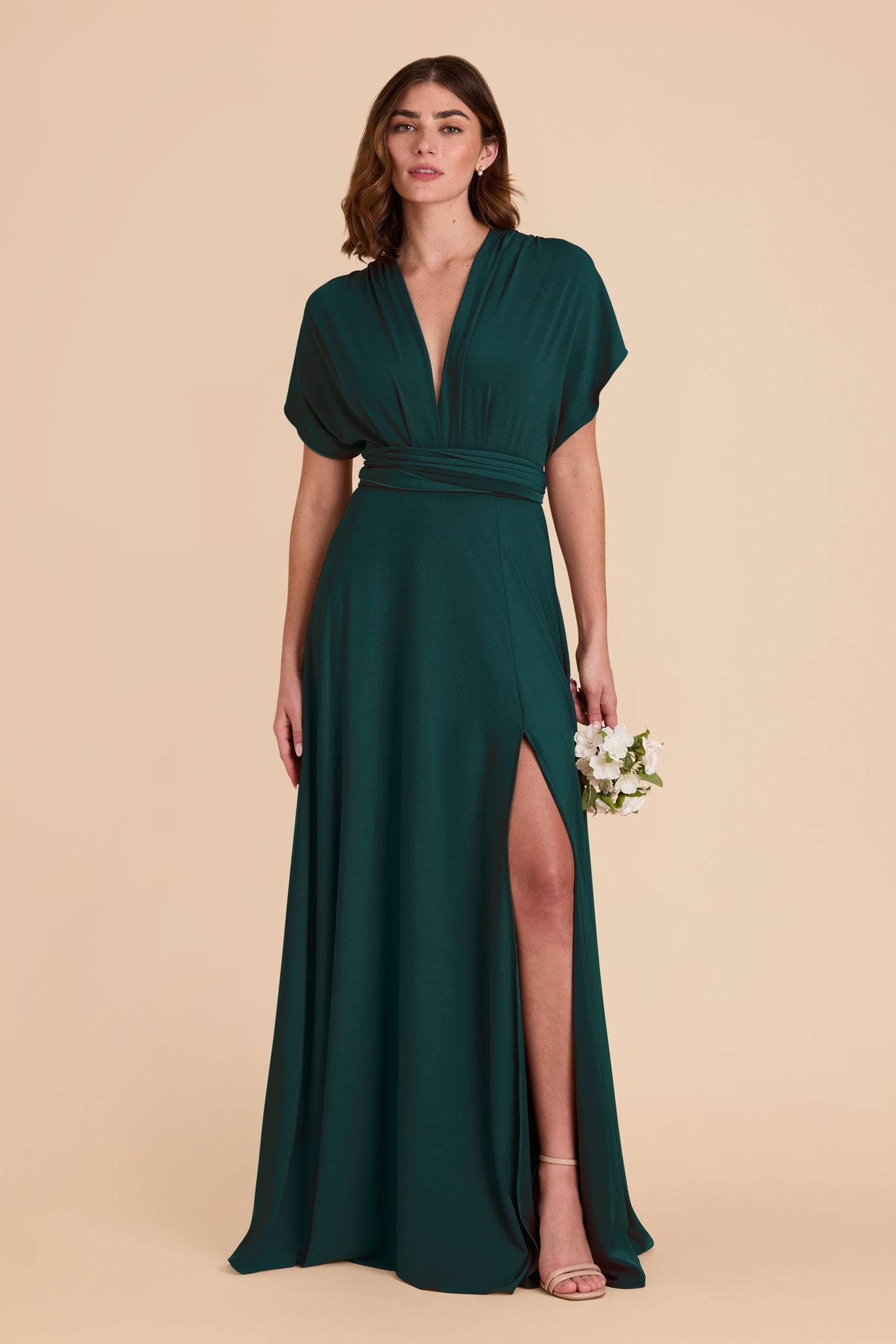 Emerald Willow Convertible Dress Luxe Knit by Birdy Grey