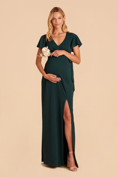 Emerald green 2024 maternity bridesmaid dress