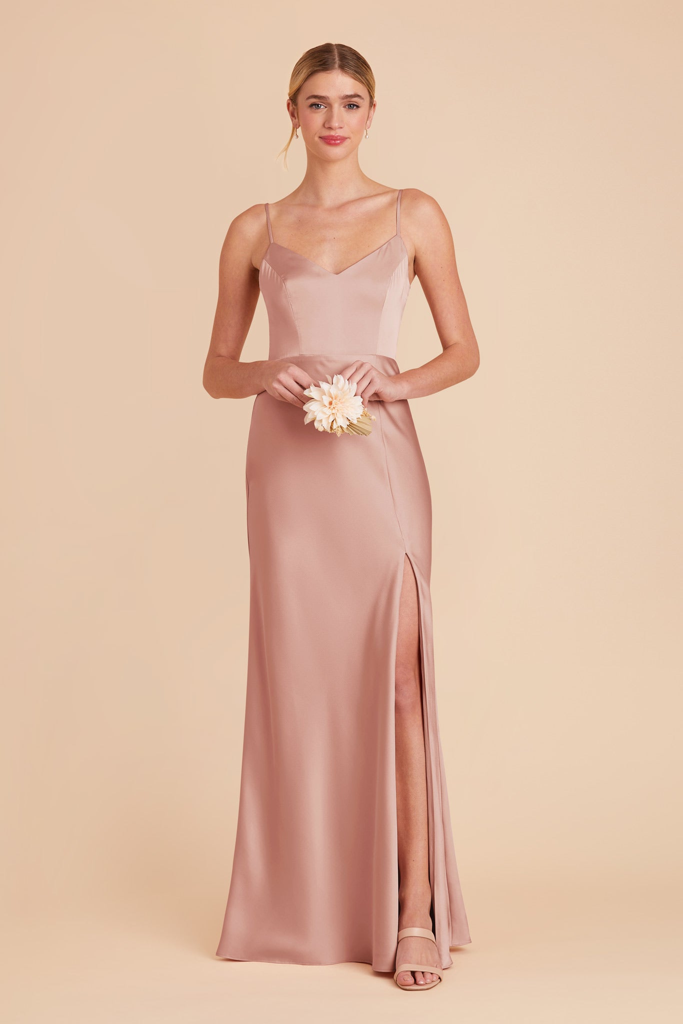 English Rose Jay Matte Satin Dress by Birdy Grey