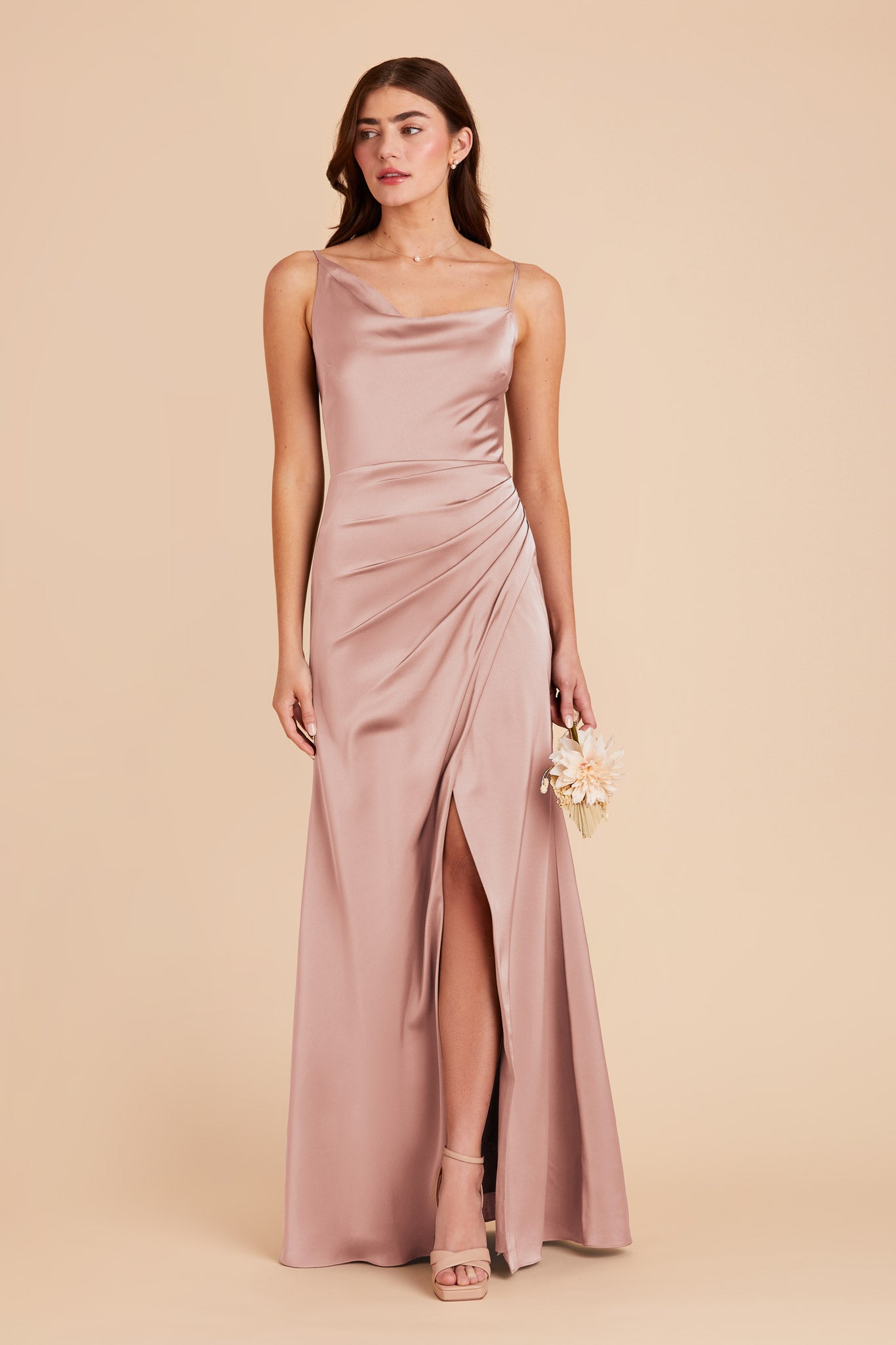 English Rose Jennifer Matte Satin Dress by Birdy Grey