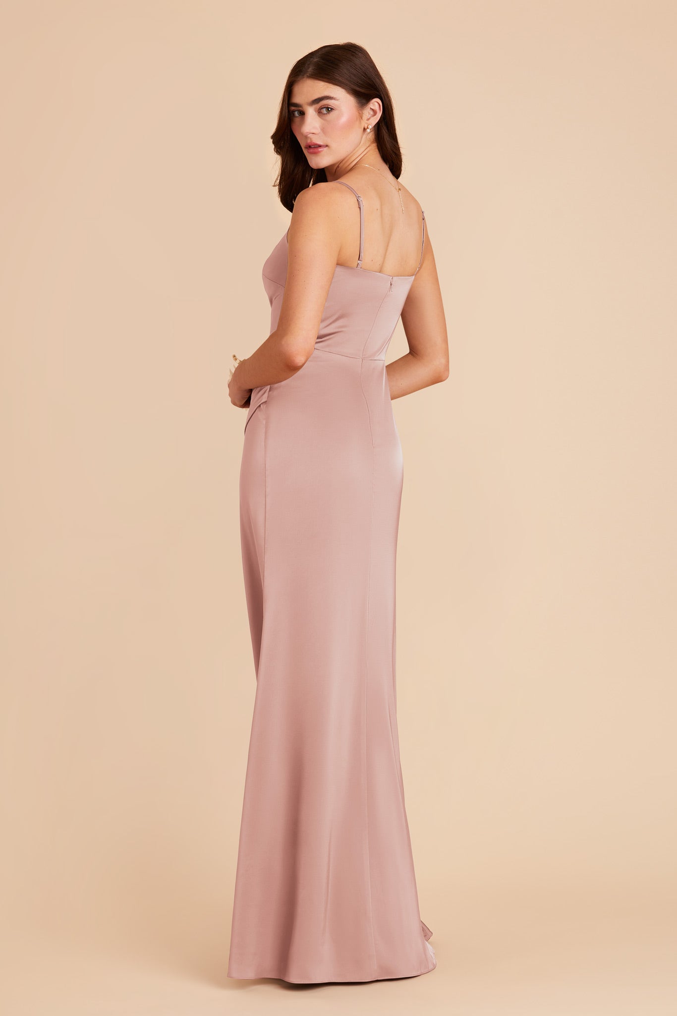 English Rose Jennifer Matte Satin Dress by Birdy Grey