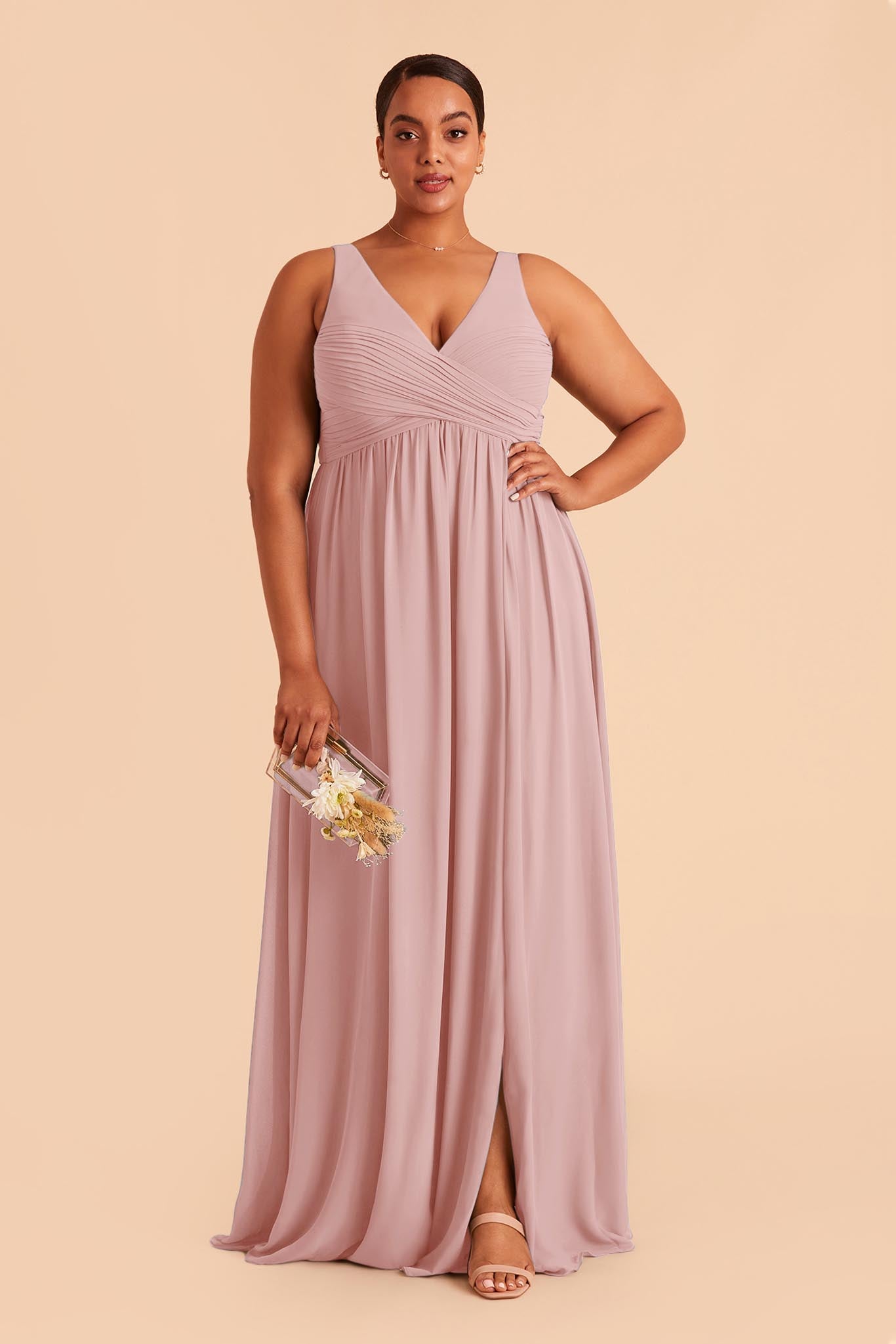 Laurie Apricot Empire Bridesmaid Dress