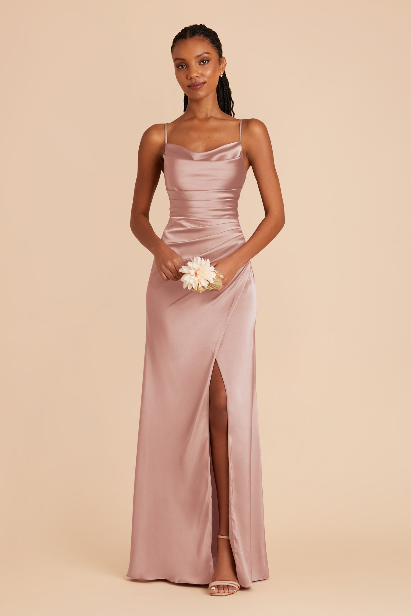 English Rose Lydia Matte Satin Dress by Birdy Grey