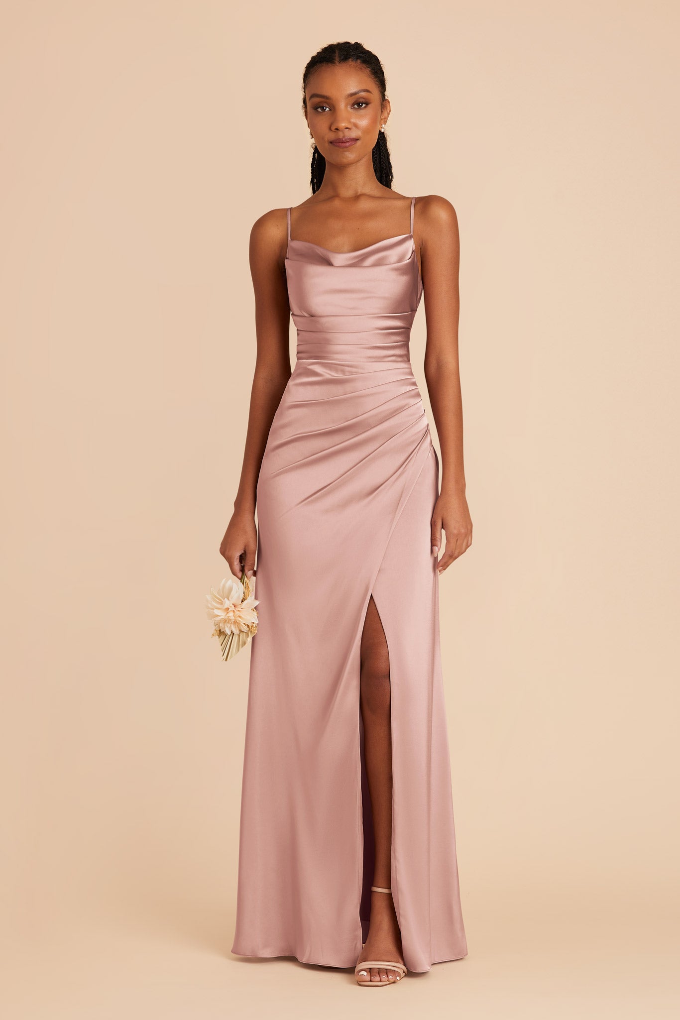 English Rose Lydia Matte Satin Dress by Birdy Grey