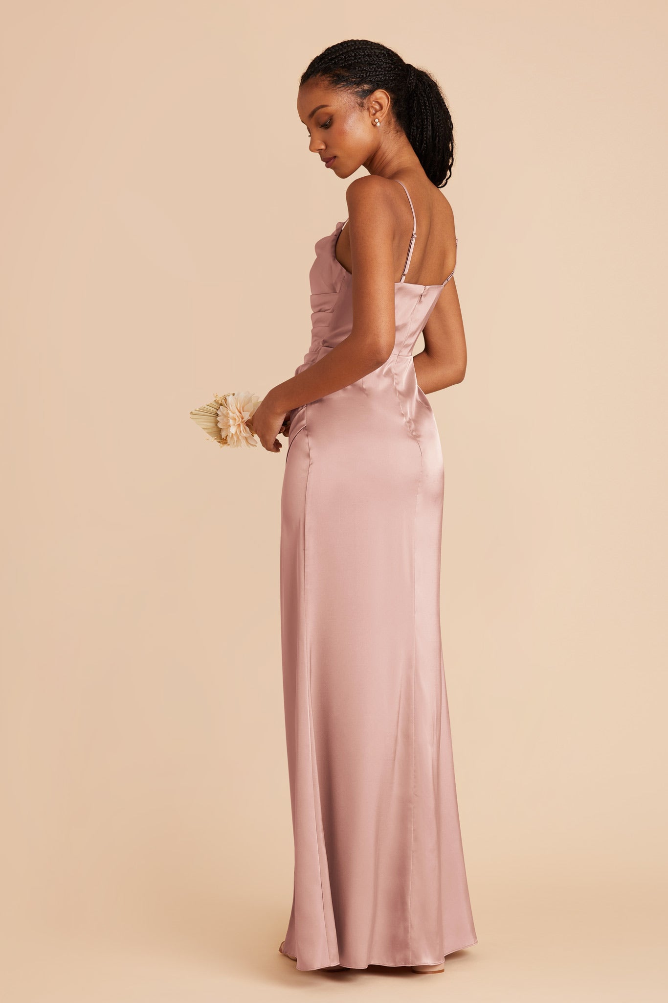 English Rose Lydia Matte Satin Dress by Birdy Grey