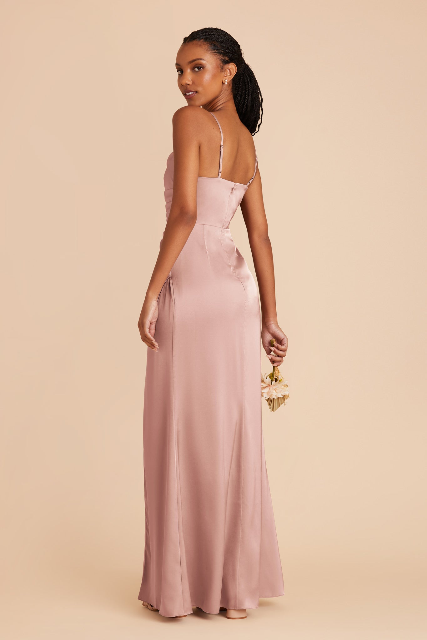 English Rose Lydia Matte Satin Dress by Birdy Grey