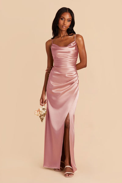 English Rose Lydia Shiny Satin Dress by Birdy Grey