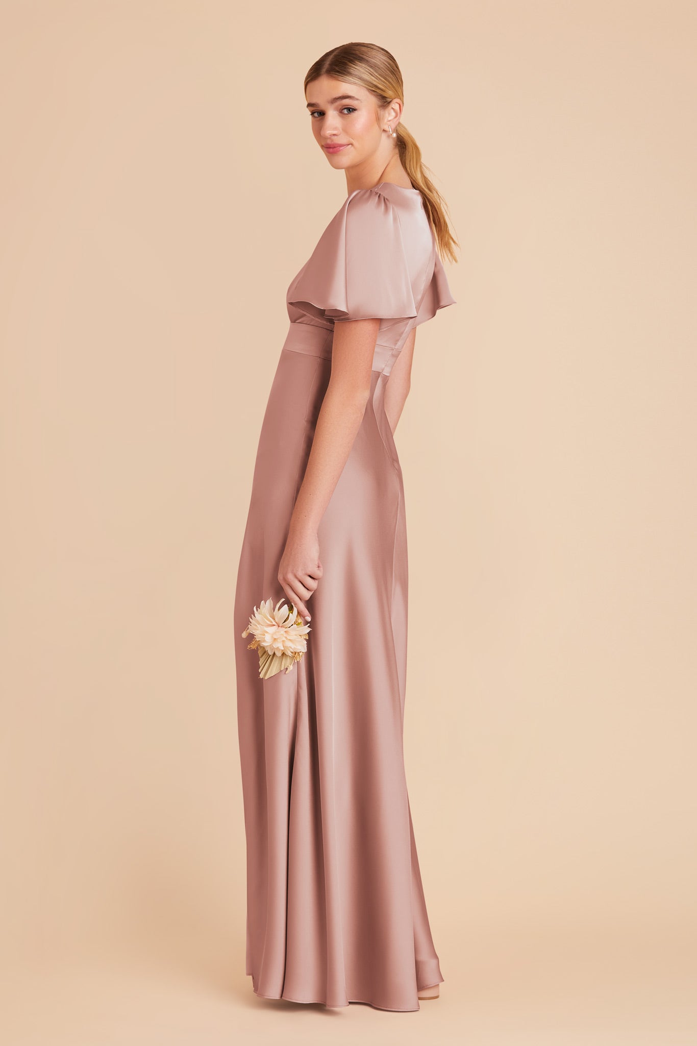 English Rose Marni Matte Satin Dress by Birdy Grey