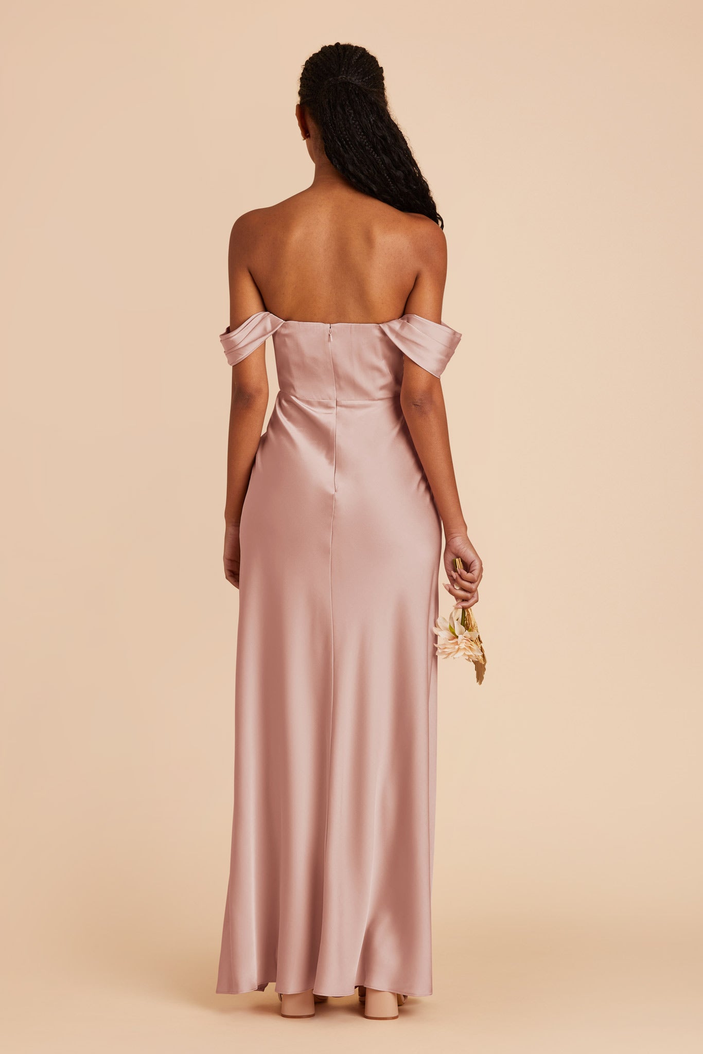 English Rose Mia Matte Satin Convertible Dress by Birdy Grey