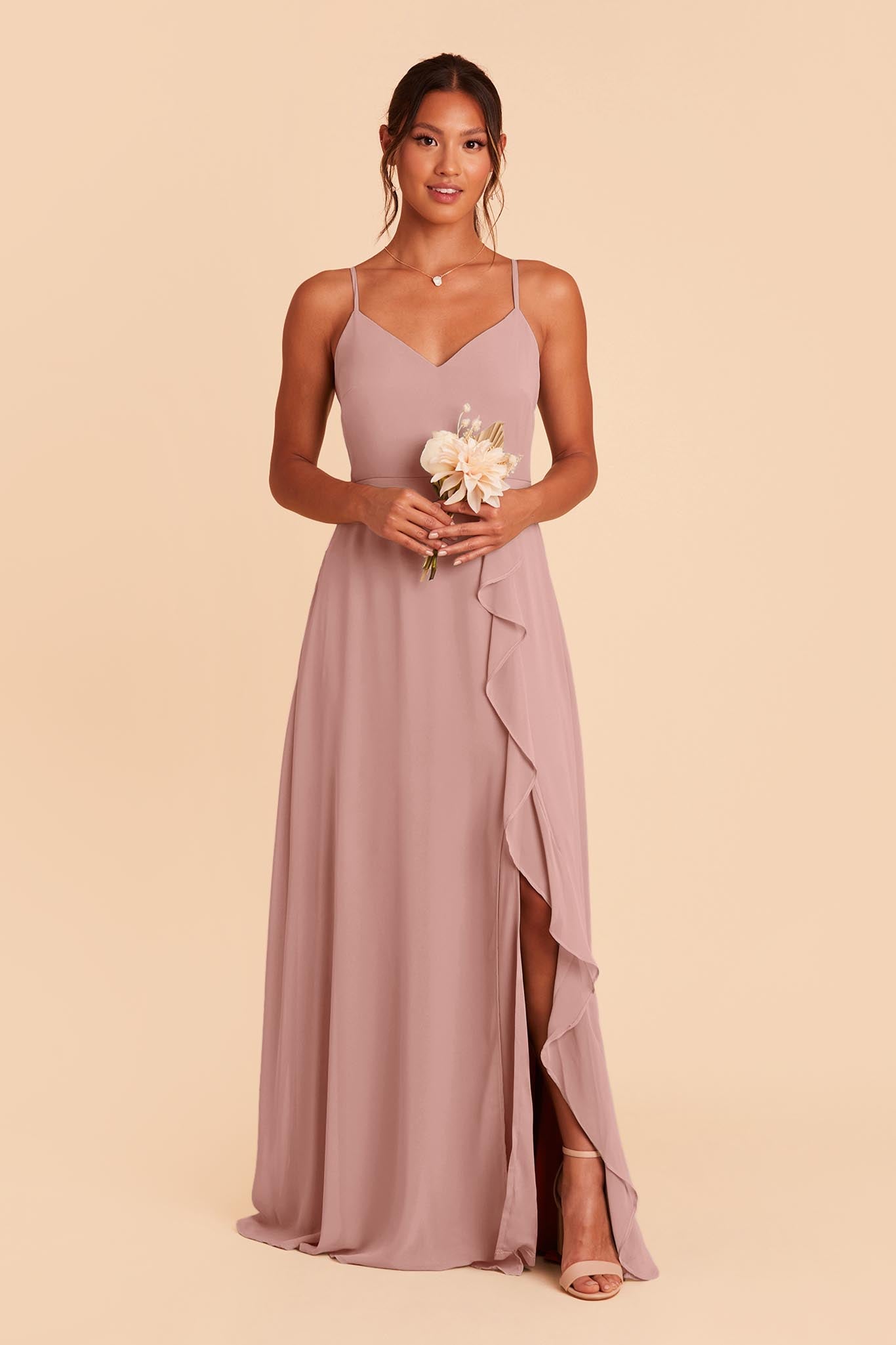 Theresa Chiffon Bridesmaid Dress English Rose | Birdy Grey