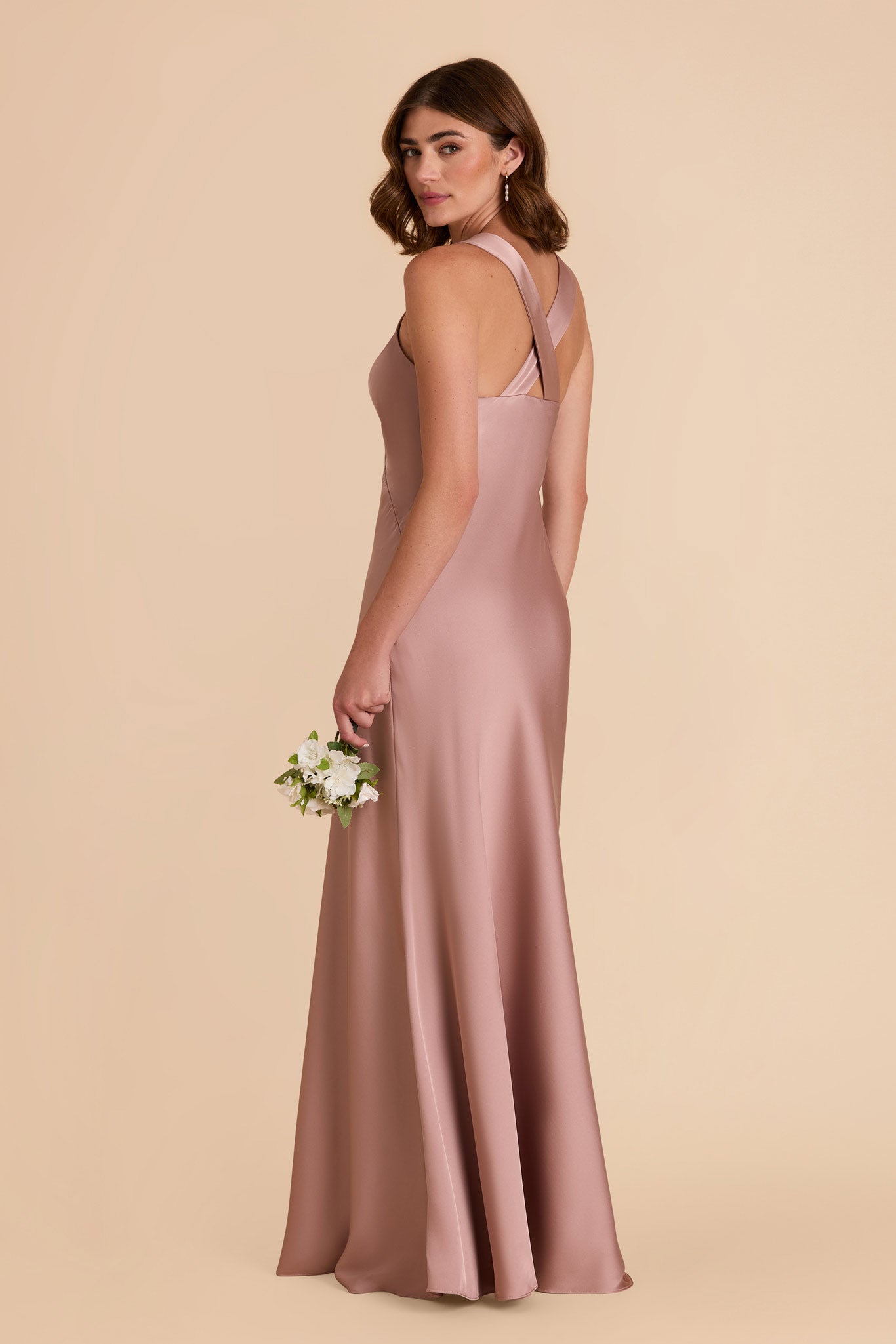 English Rose Veronica Matte Satin Dress by Birdy Grey