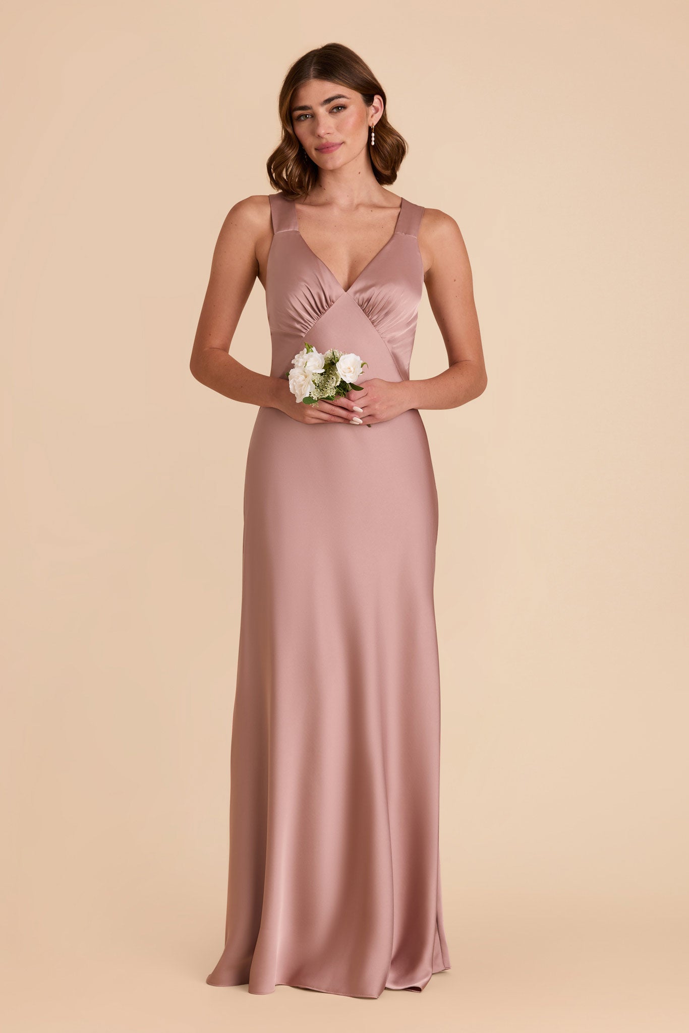 English Rose Veronica Matte Satin Dress by Birdy Grey