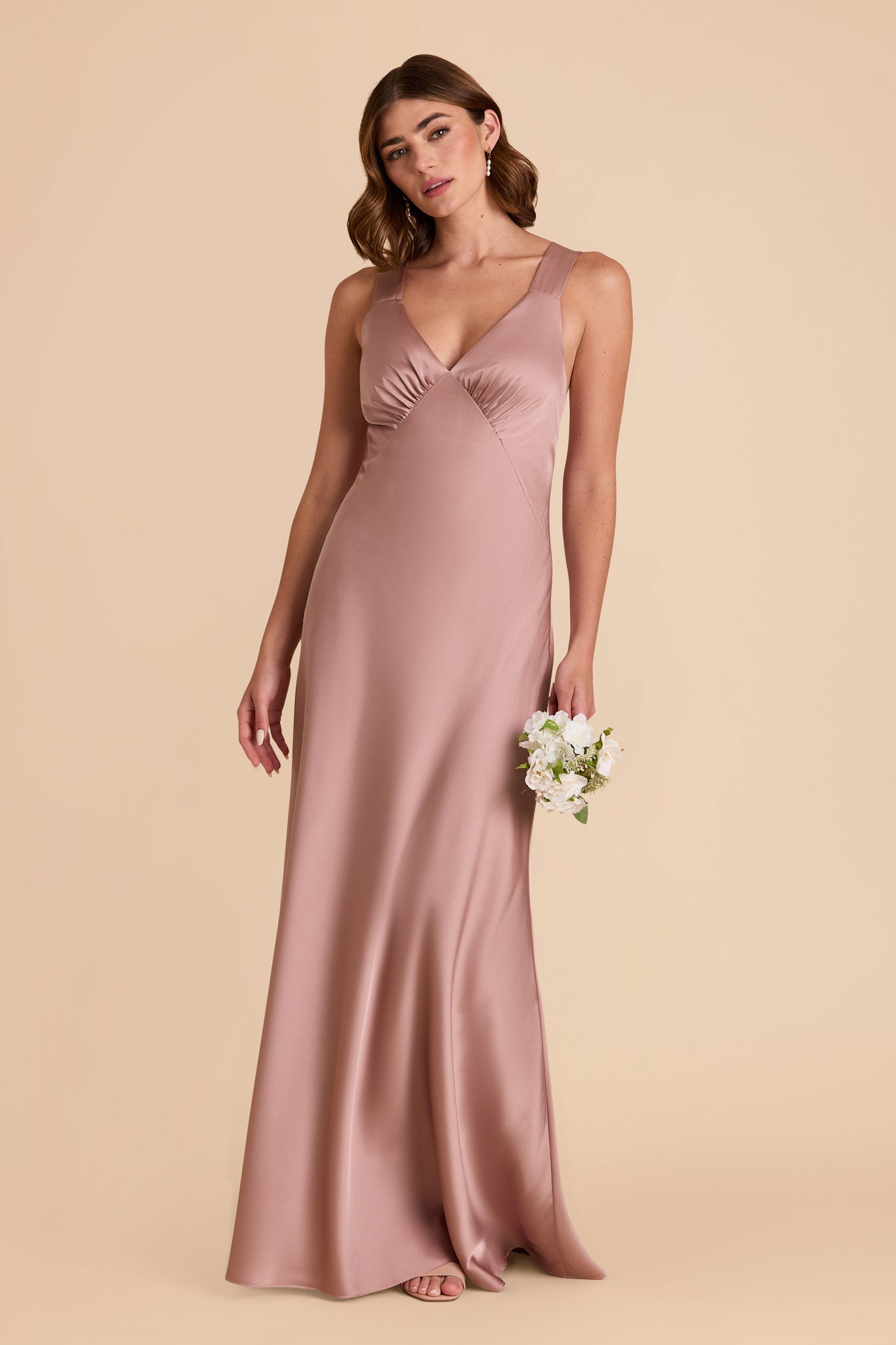 English Rose Veronica Matte Satin Dress by Birdy Grey