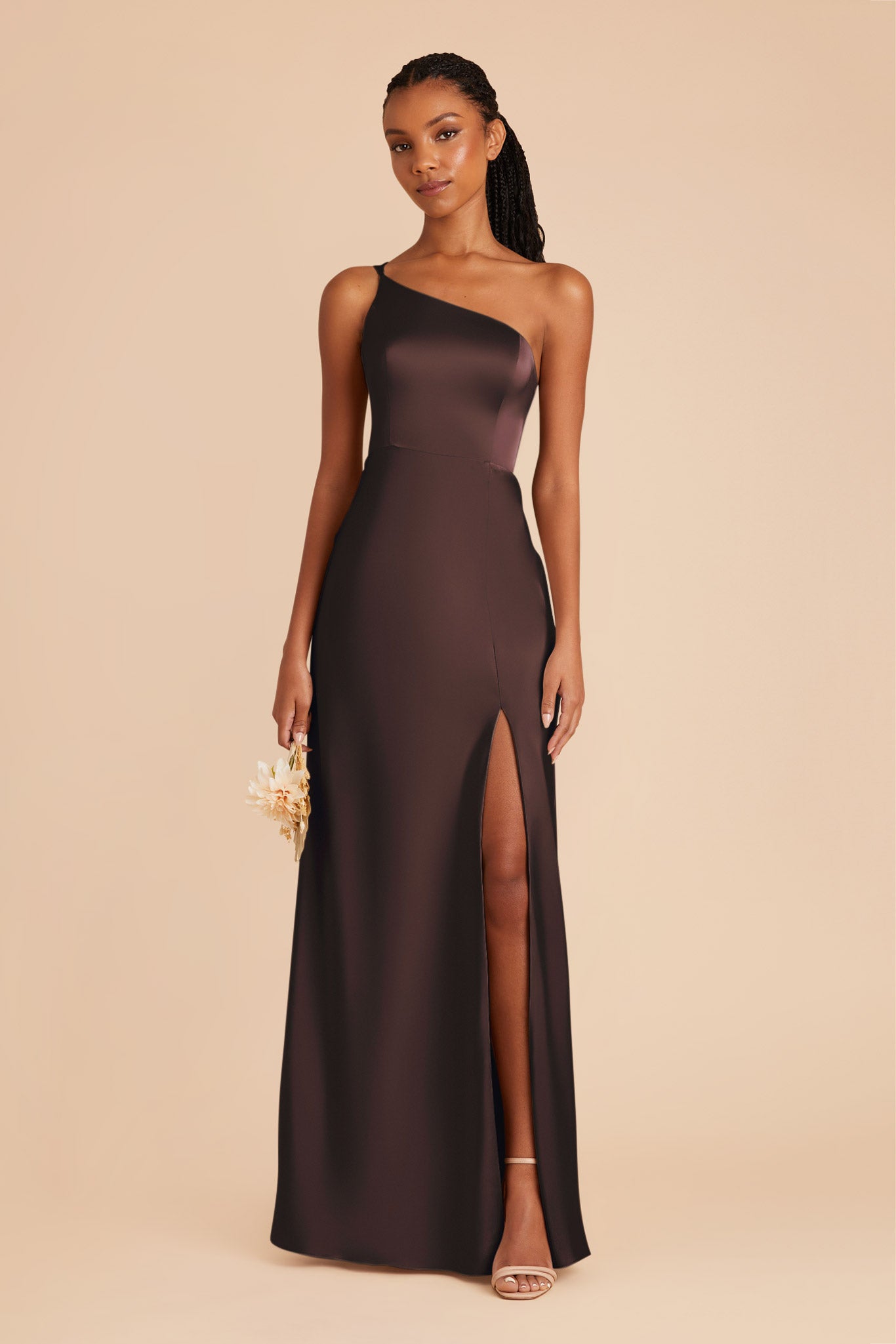 Espresso Kensie Matte Satin Dress by Birdy Grey