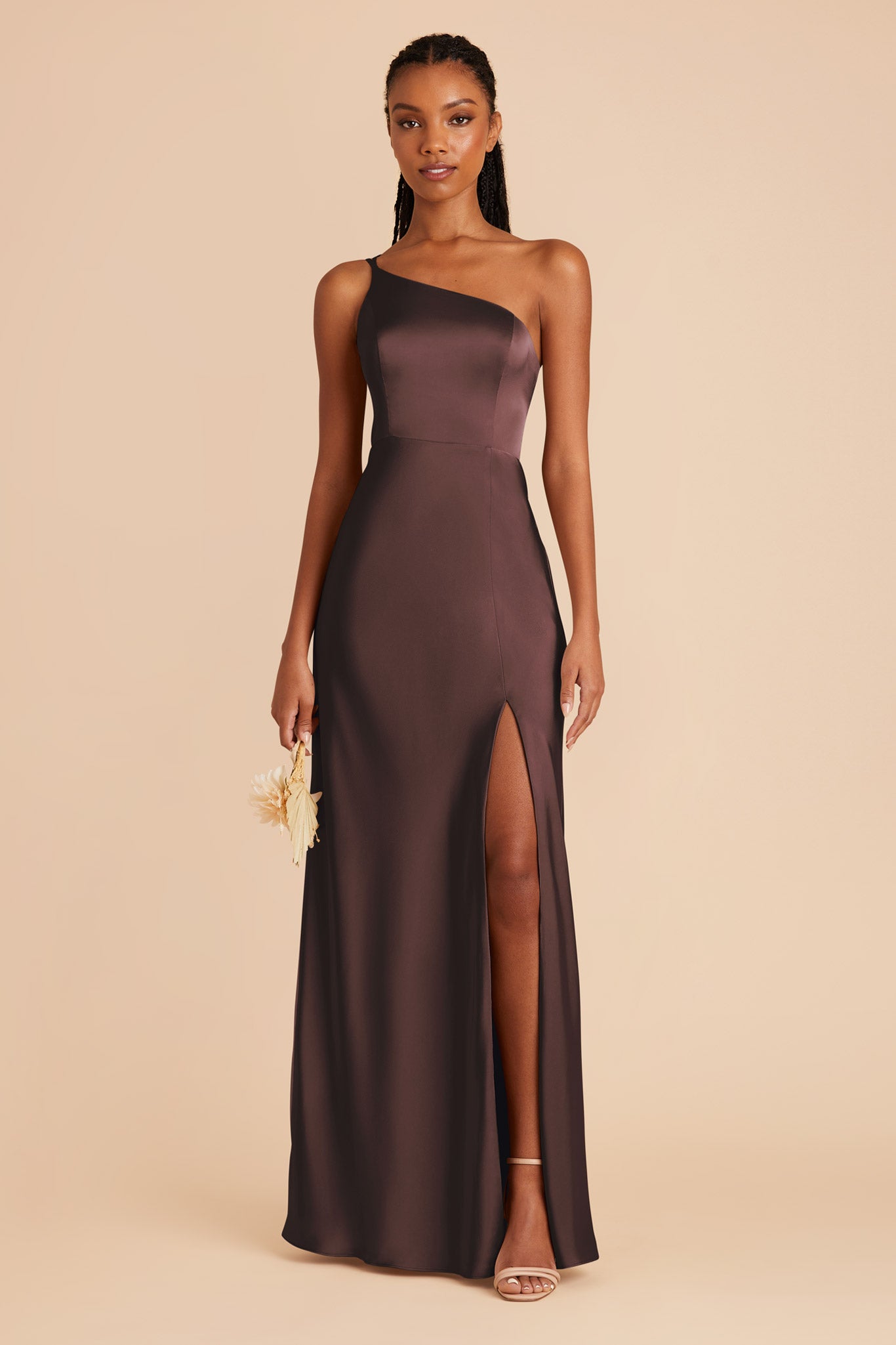 Espresso Kensie Matte Satin Dress by Birdy Grey