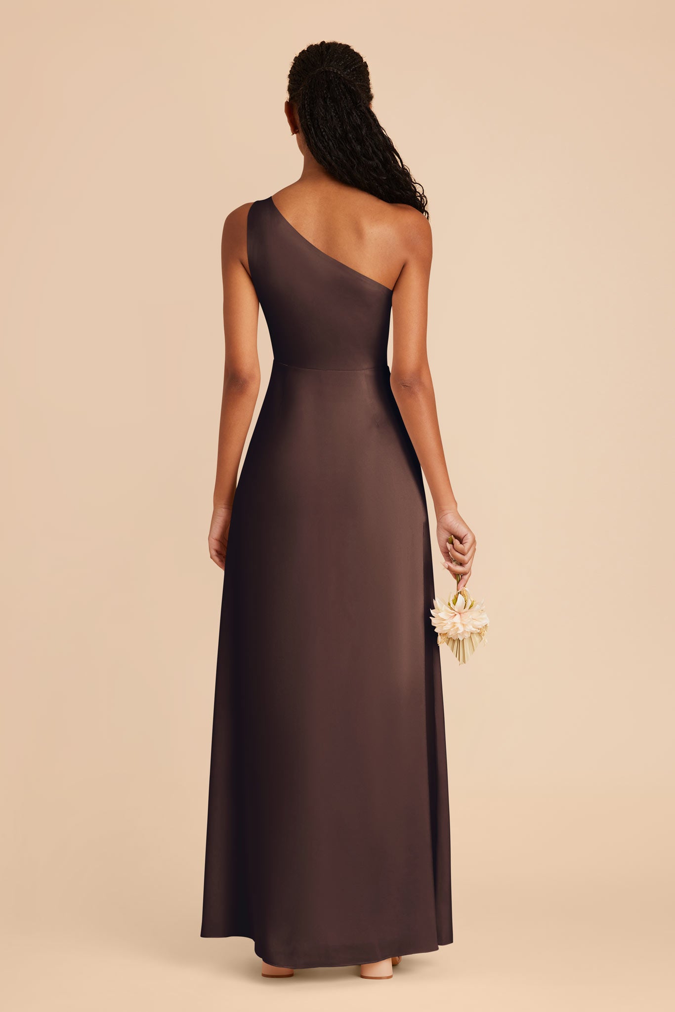 Espresso Kira Matte Satin Dress by Birdy Grey