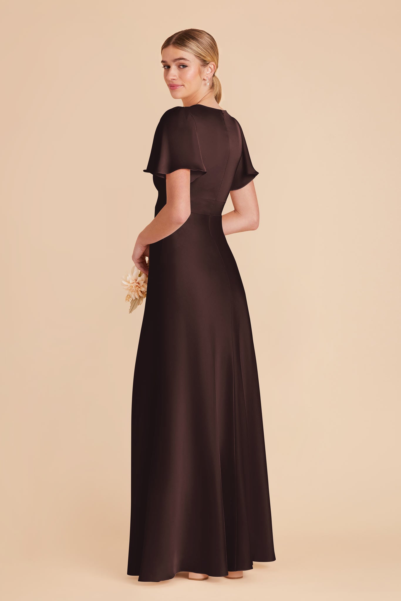 Espresso Marni Matte Satin Dress by Birdy Grey