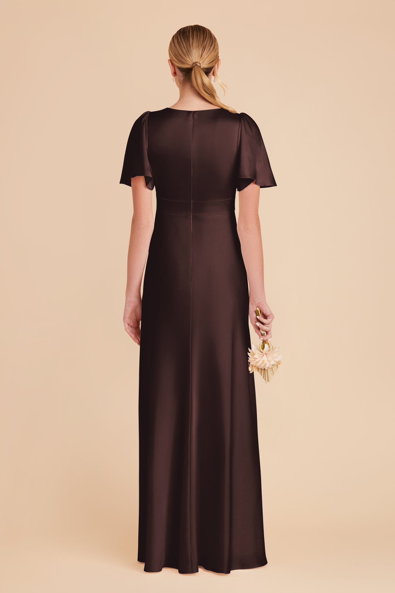 Espresso Marni Matte Satin Dress by Birdy Grey