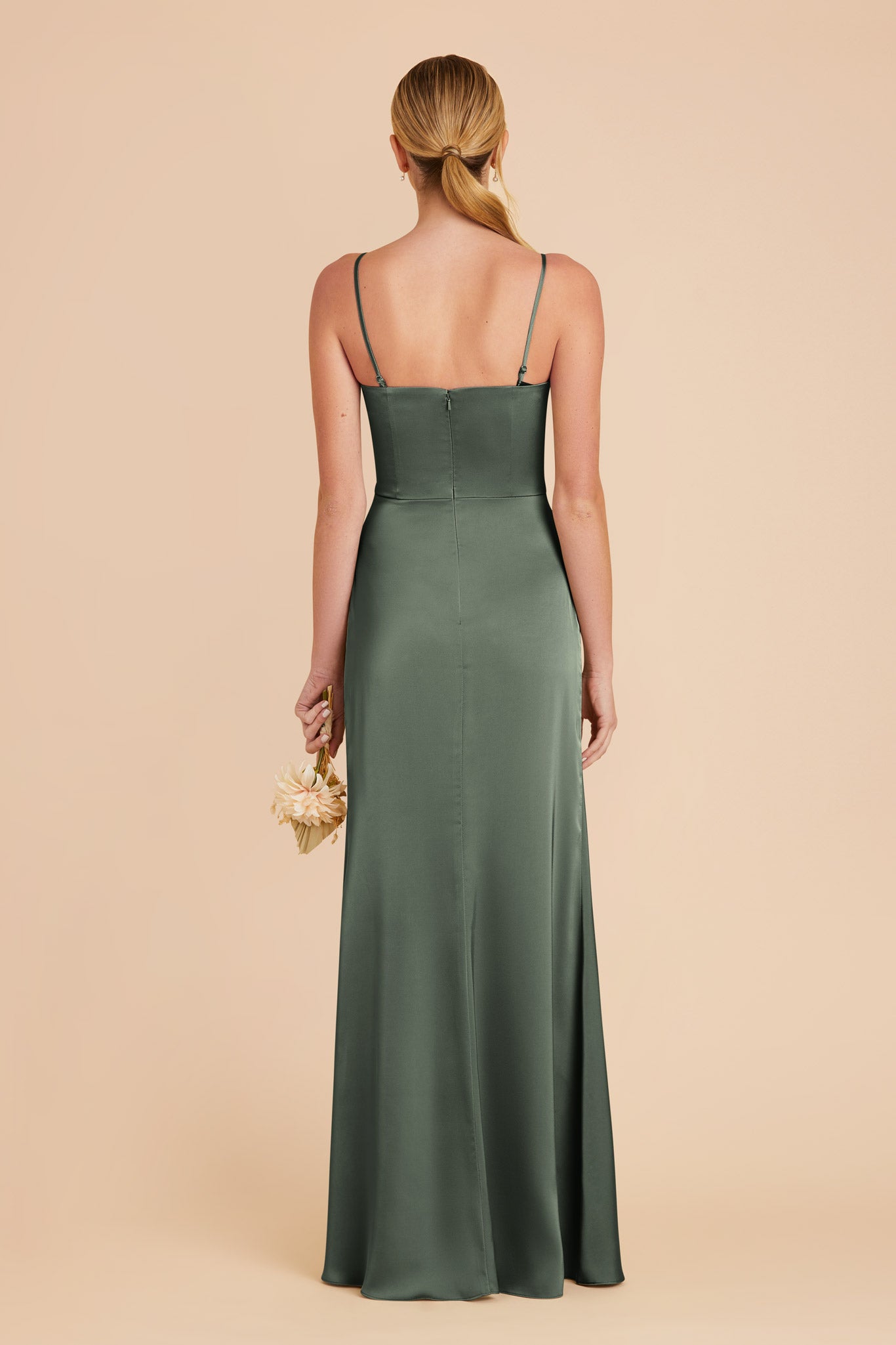 Eucalyptus Anne Matte Satin Dress by Birdy Grey