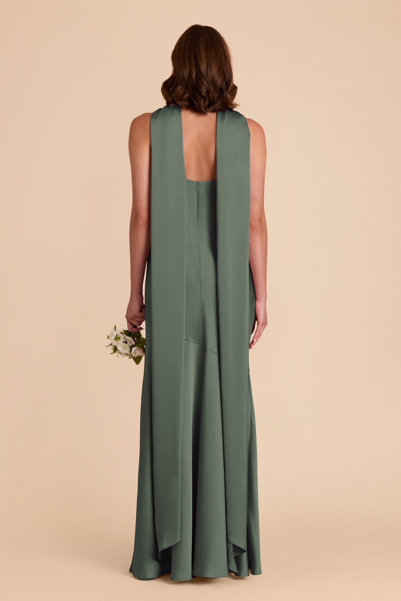 Eucalyptus Eileen Matte Satin Dress by Birdy Grey