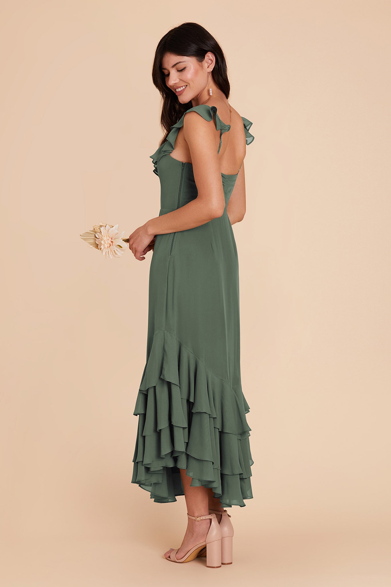 Eucalyptus Ginny Chiffon Dress by Birdy Grey