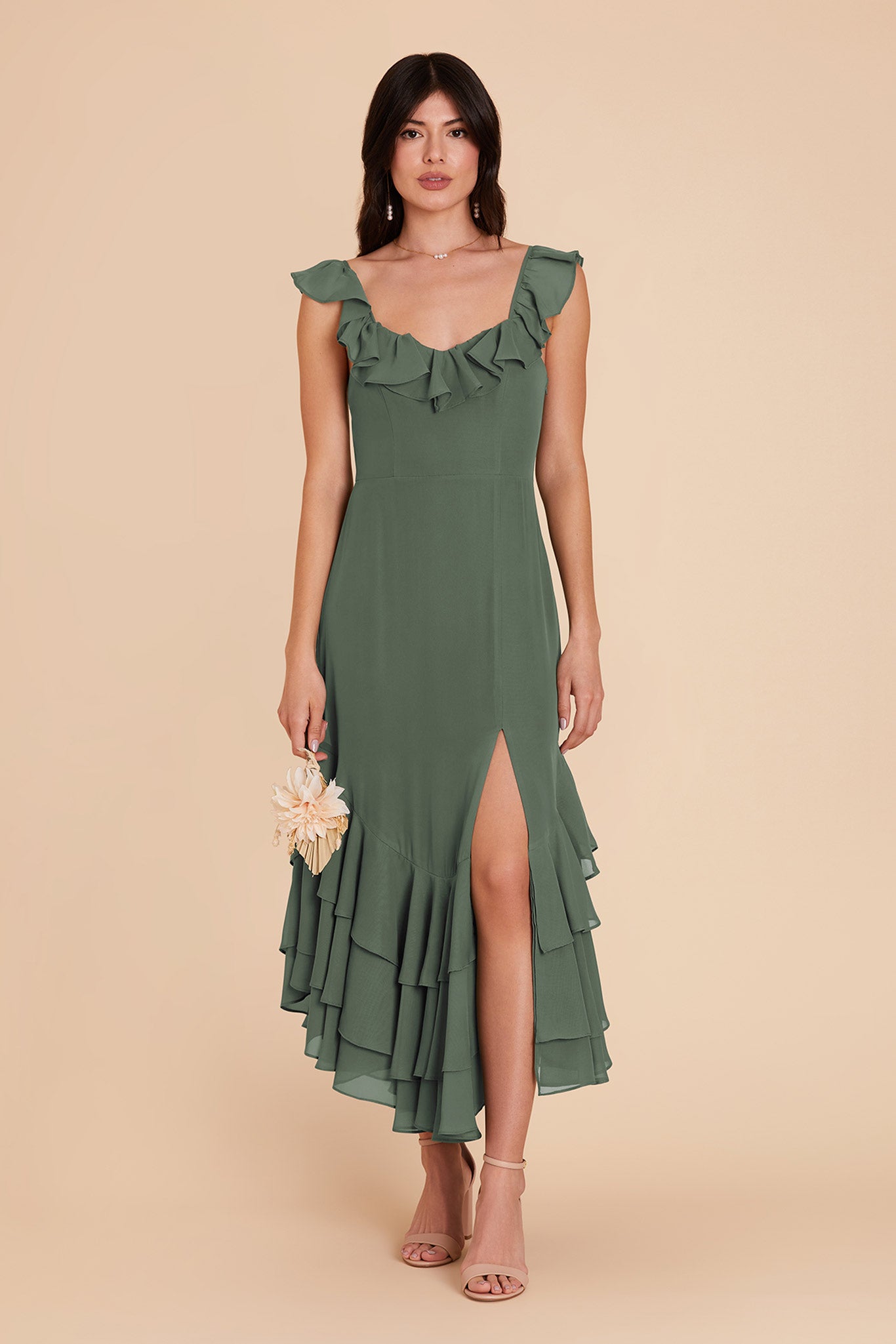 Eucalyptus Ginny Chiffon Dress by Birdy Grey