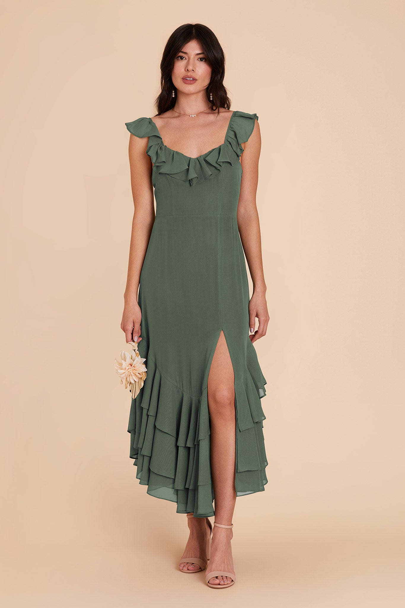 Eucalyptus Ginny Chiffon Dress by Birdy Grey