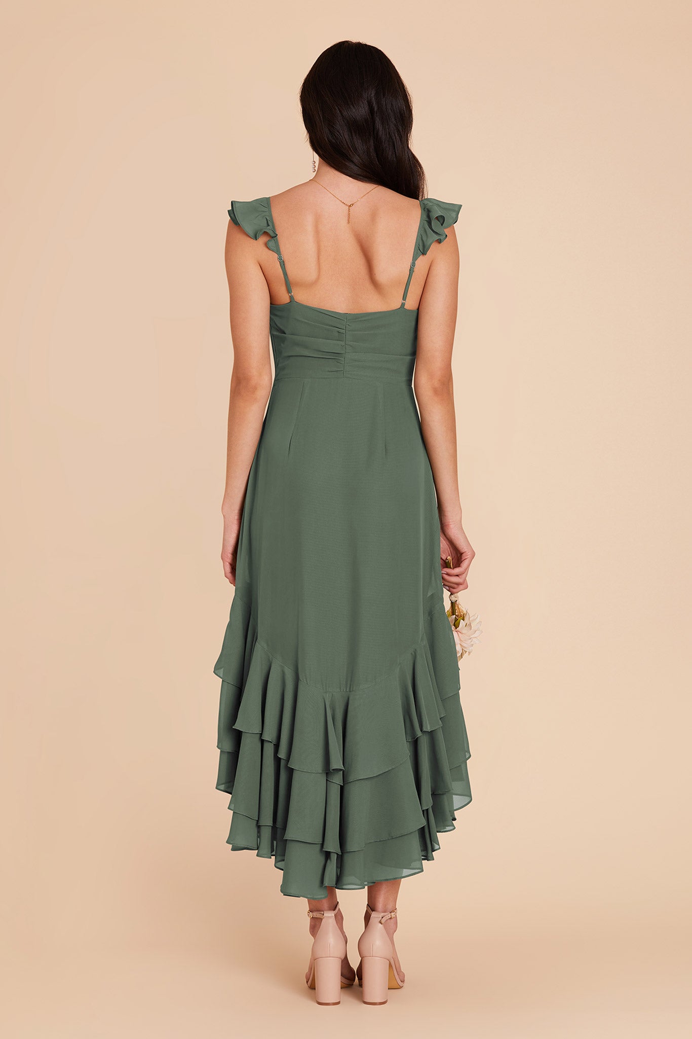 Eucalyptus Ginny Chiffon Dress by Birdy Grey