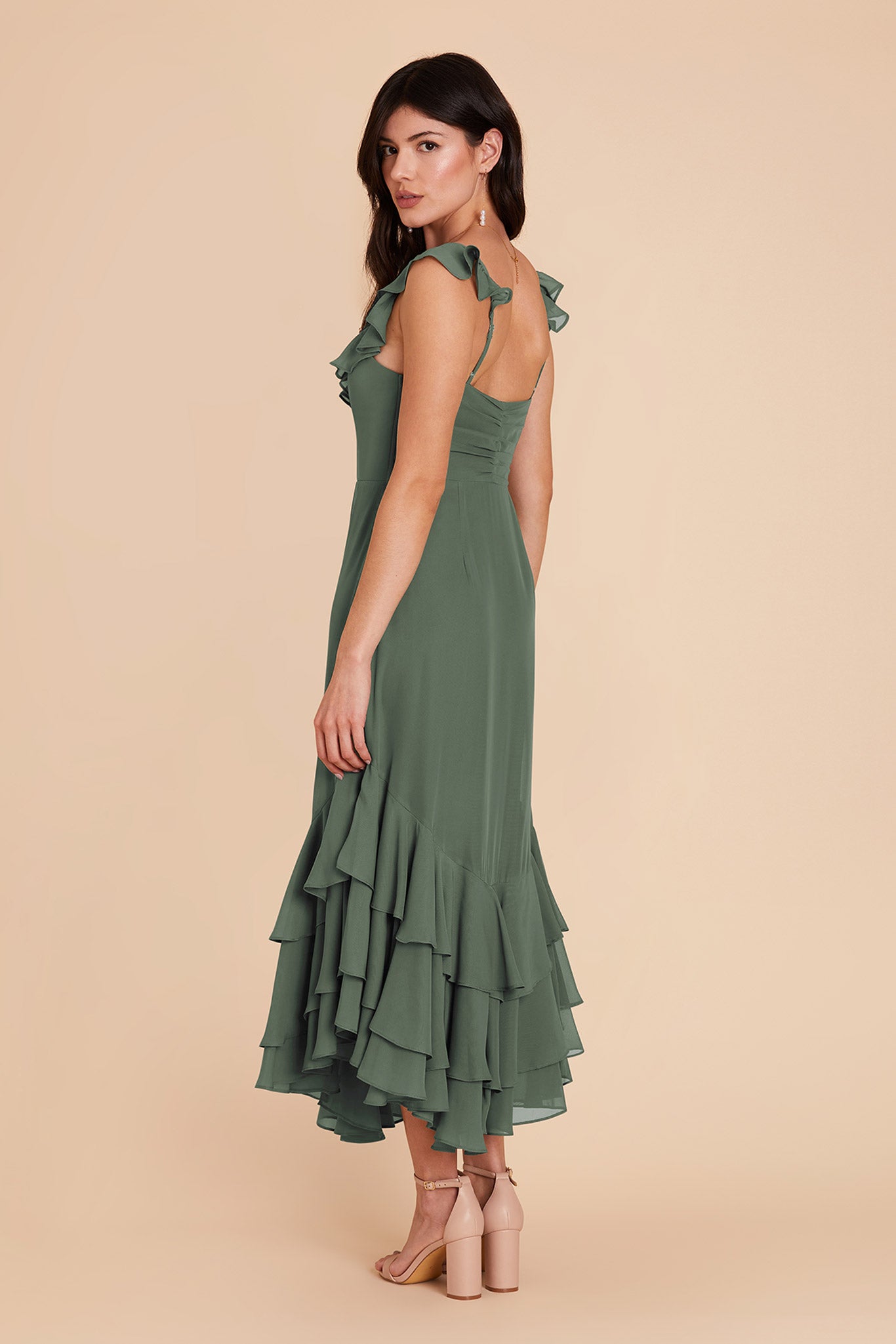 Eucalyptus Ginny Chiffon Dress by Birdy Grey