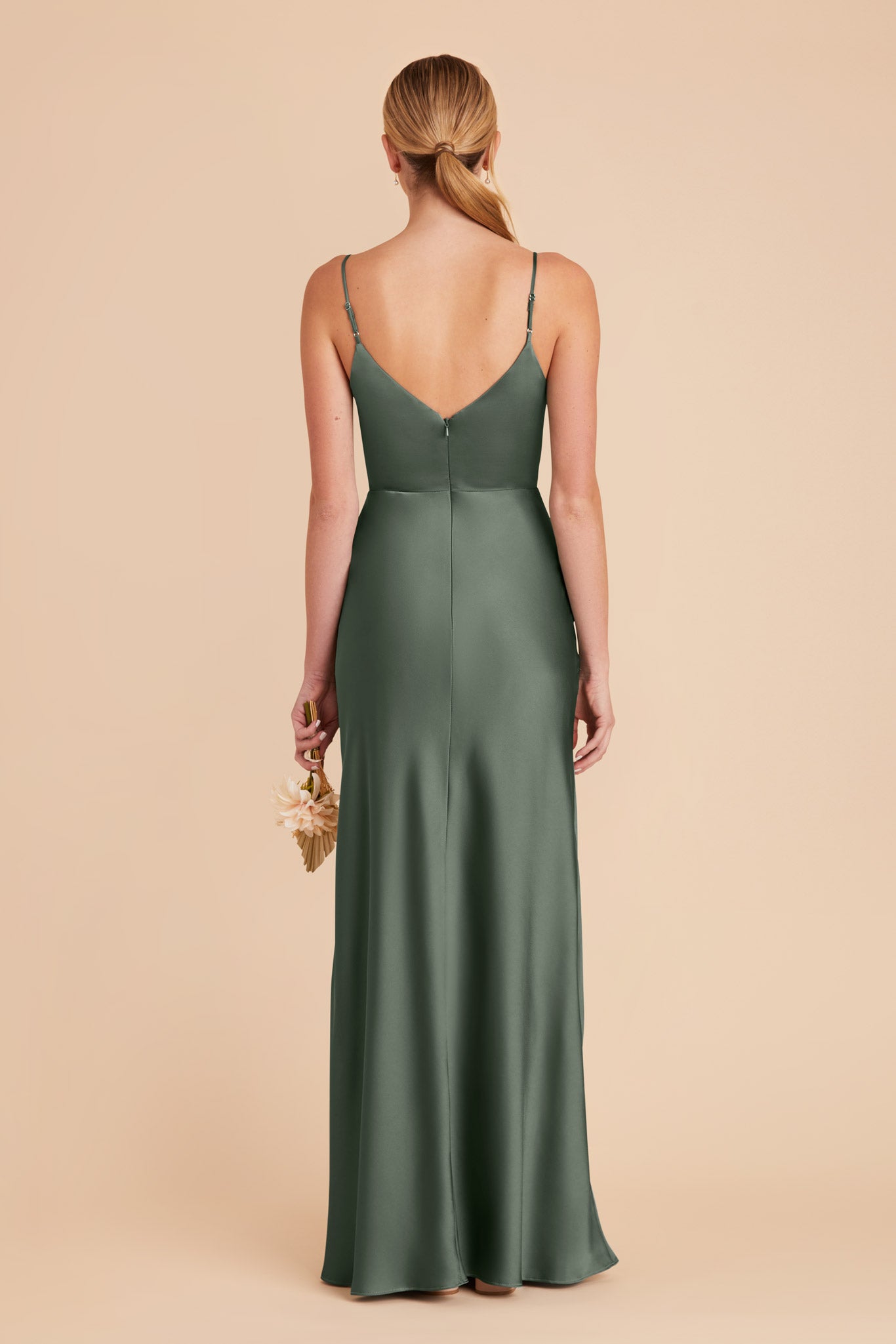 Eucalyptus Jay Matte Satin Dress by Birdy Grey