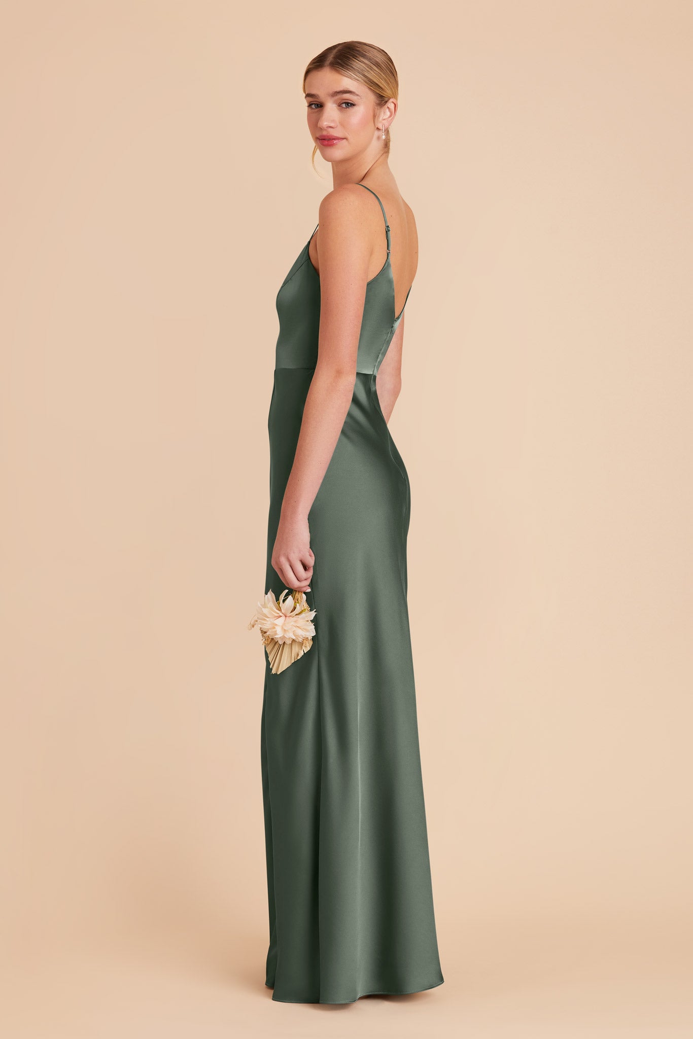 Eucalyptus Jay Matte Satin Dress by Birdy Grey