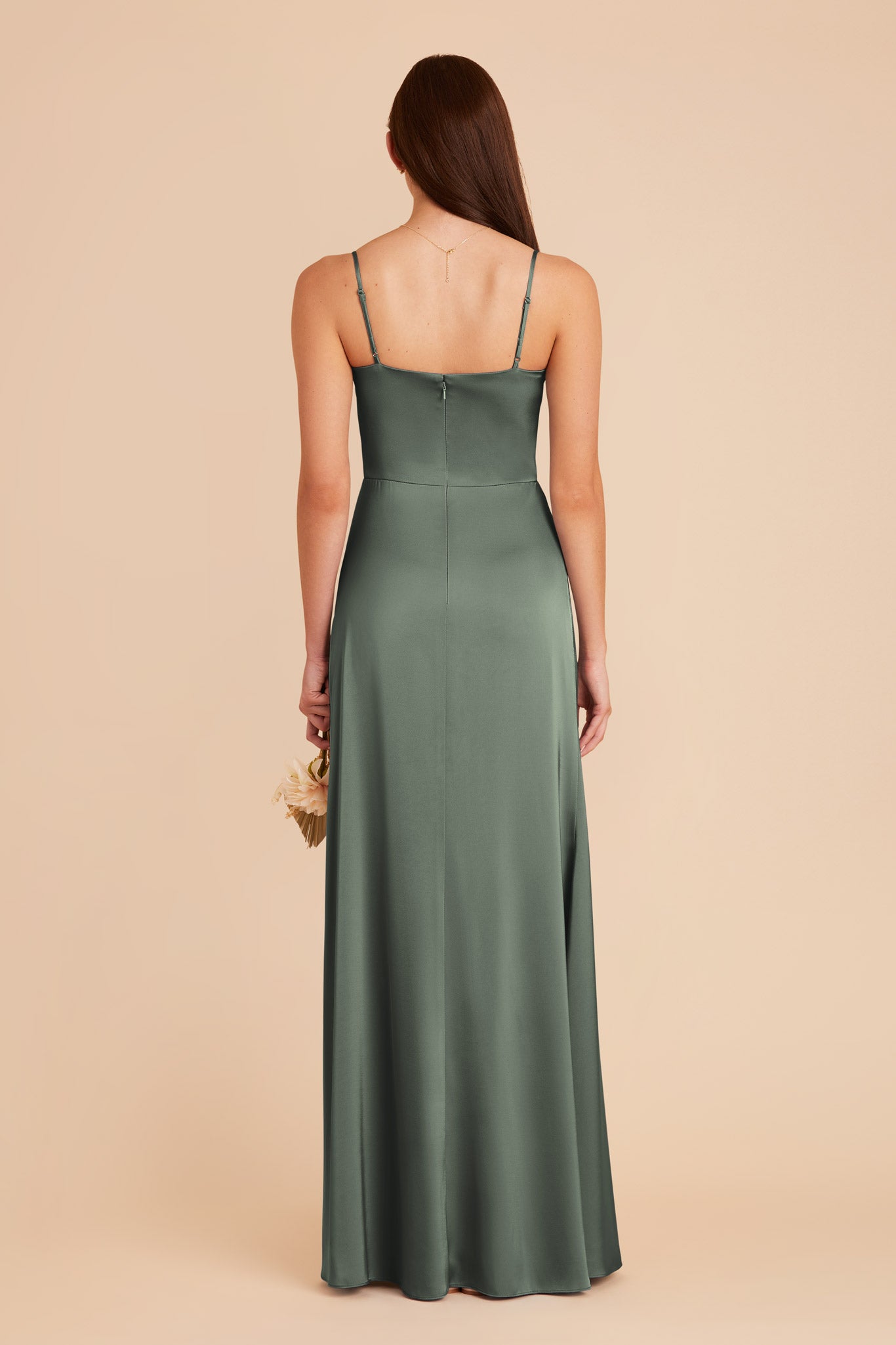 Eucalyptus Jennifer Matte Satin Dress by Birdy Grey