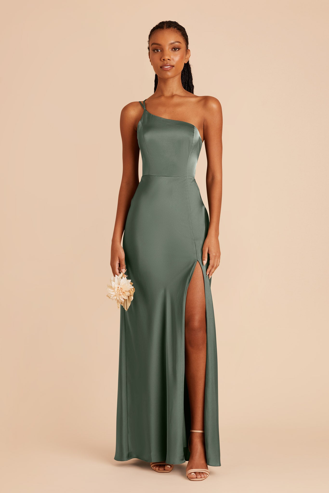 Eucalyptus Kensie Matte Satin Dress by Birdy Grey