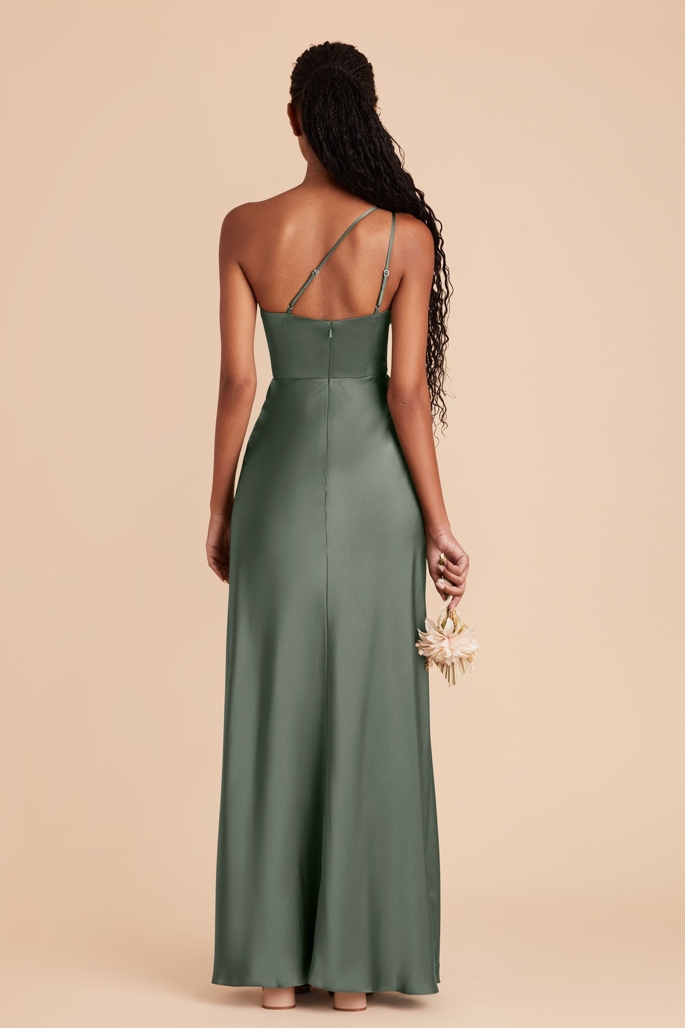 Eucalyptus Kensie Matte Satin Dress by Birdy Grey