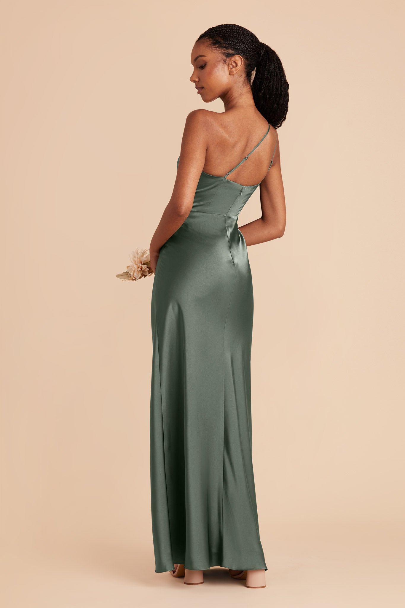 Eucalyptus Kensie Matte Satin Dress by Birdy Grey