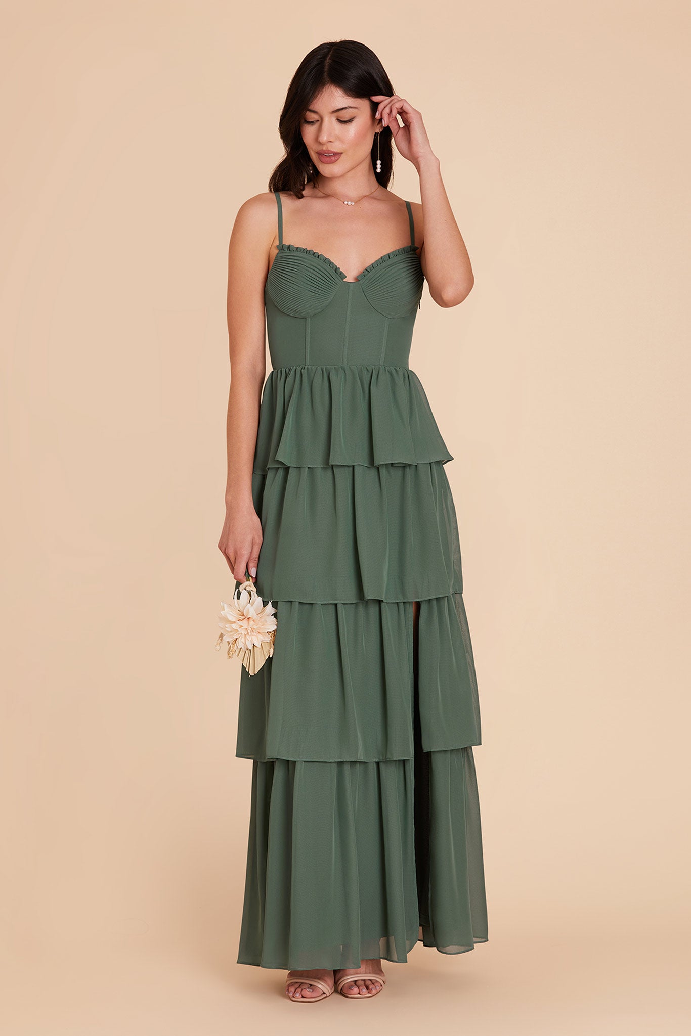 Eucalyptus Lola Chiffon Dress by Birdy Grey