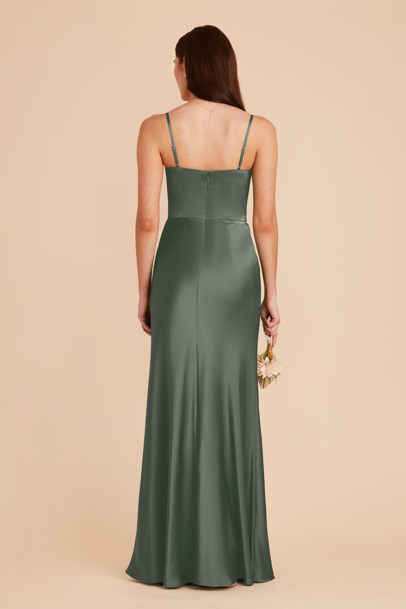 Eucalyptus Mai Matte Satin Dress by Birdy Grey