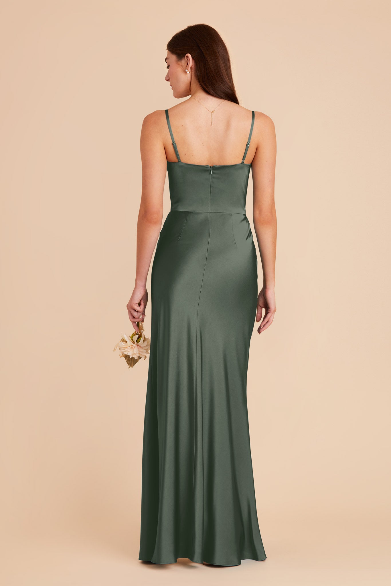 Eucalyptus Mai Matte Satin Dress by Birdy Grey