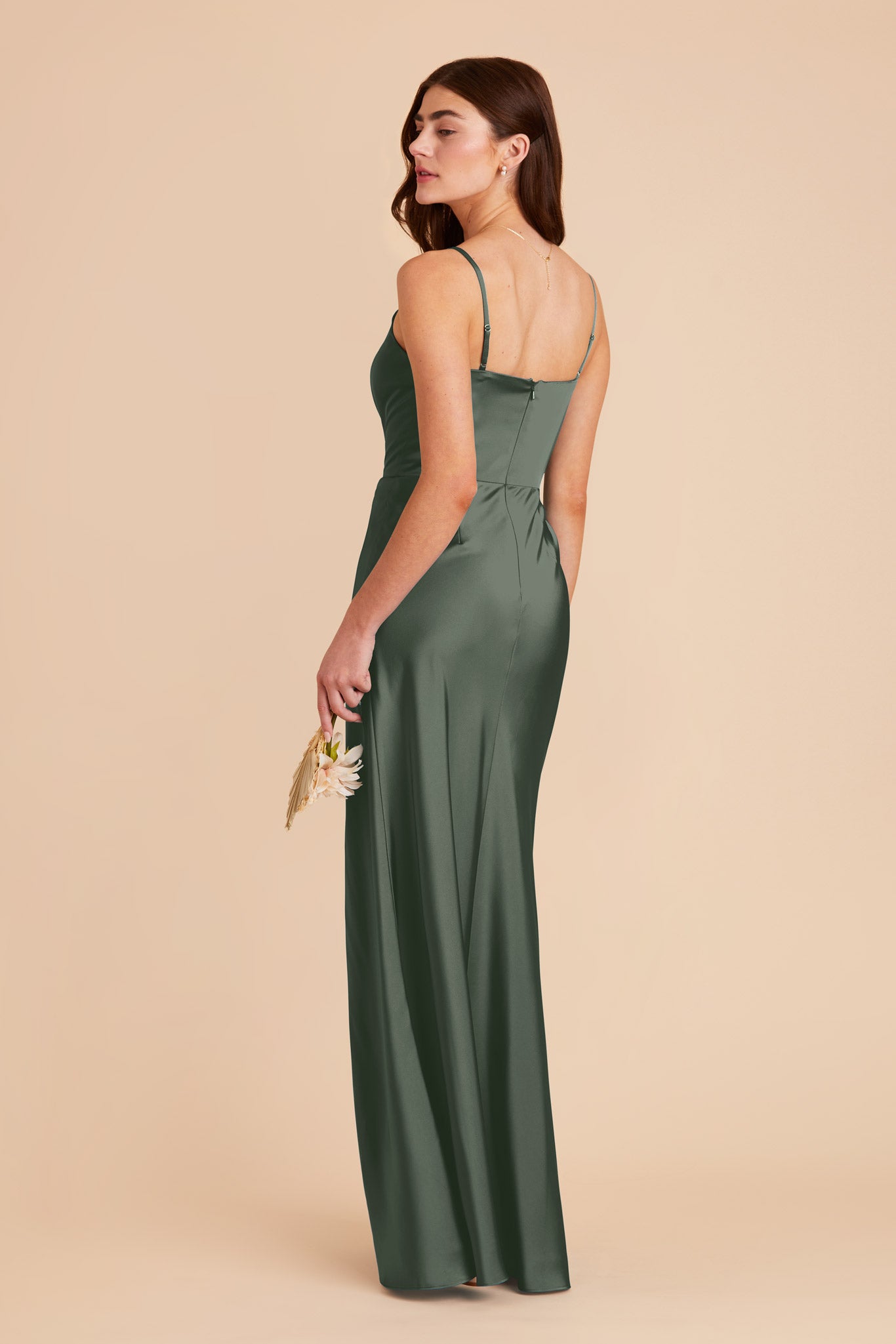 Eucalyptus Mai Matte Satin Dress by Birdy Grey